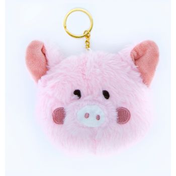 Porte-clés mini peluche Cochon rose