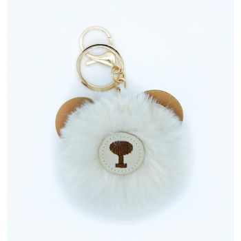Porte-clés Boule de Poils Ours Blanc