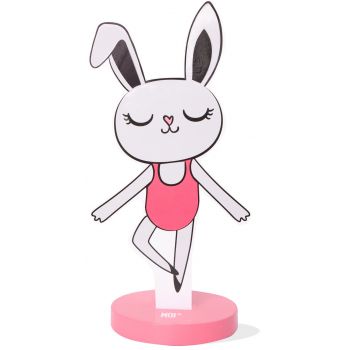 Poupée Lady Bunny en bois magnétique