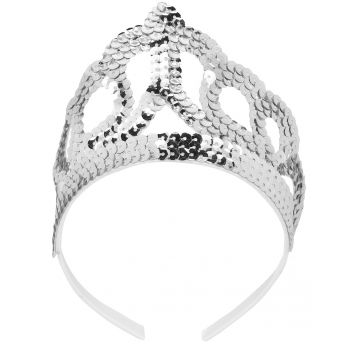 Little Princess Couronne à Paillettes Argentées