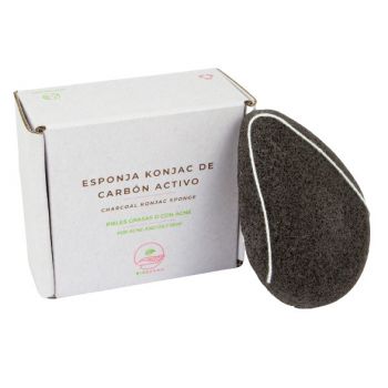 Éponge Konjac au charbon actif