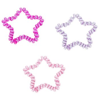 Élastiques Câble Étoiles Roses