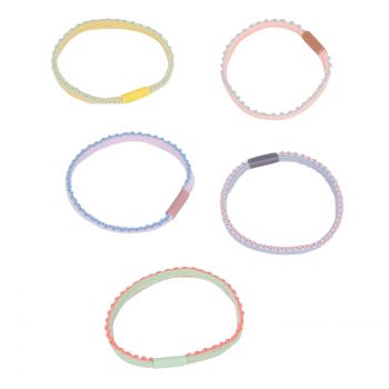 Set de 5 élastiques multicolores mini volant