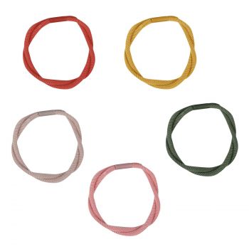 Set de 5 élastiques doubles multicolores