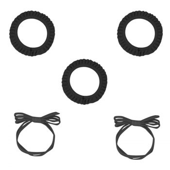 Set de 5 élastiques volants et nœuds noirs