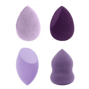 Set de 4 éponges à maquillage violettes