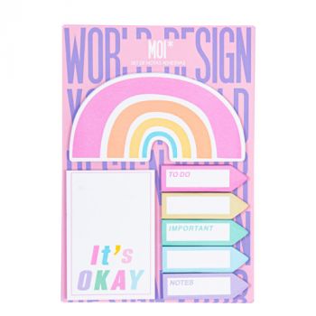 Back to School Set de Notes Adhésives Rainbow
