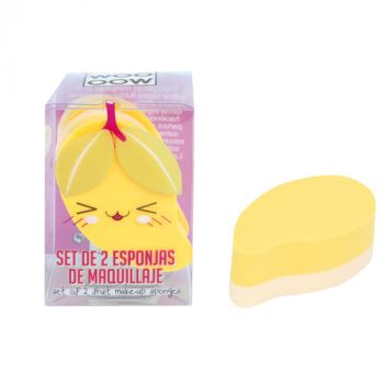 Set de 2 éponges de maquillage jaunes