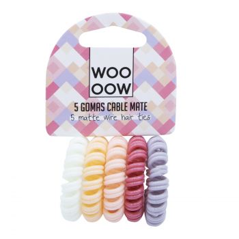Set de 5 Élastiques Câble Multicolores Mat