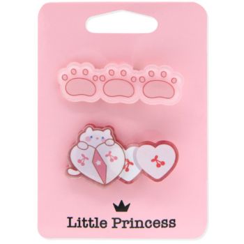 Little Princess Set 2 Clip Huelliti e Cuori