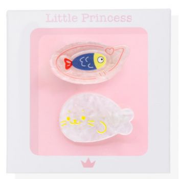 Set Little Princess 2 Barrettes Poissons