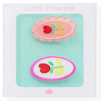 Little Princess Clips Fiori Ovali