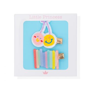 Little Princess Set 2 Clip Arcobaleno e Cerezze