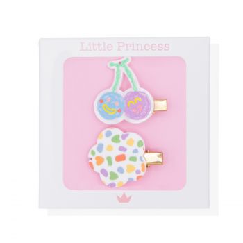 Little Princess Set 2 Clip di ciliegio e fiore