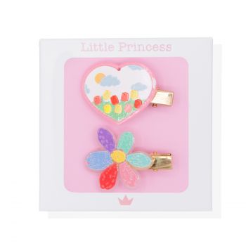 Little Princess Set 2 Clips Fiore e Cuore di You Are The Princess