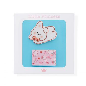 Little Princess Set 2 Clip Coniglietto Cute Rosa