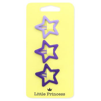 Little Princess Set 3 Clip Violate con Stella
