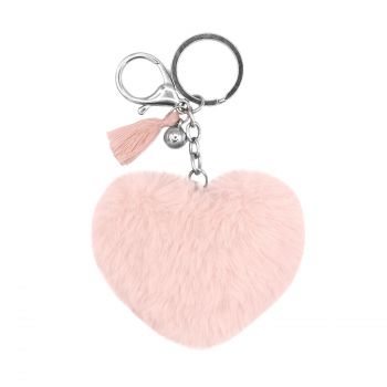 Little Princess Porte-clés Cœur Pompon