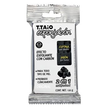 Éponge de Charbon Exfoliante 2 en 1