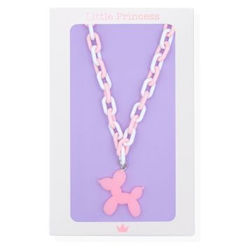 Collier maillons Little Princess chien rose