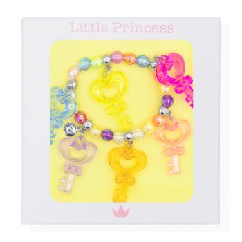 Bracelet élastique Little Princess clé multicolore