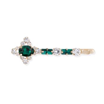 Oh My Hair Barrette Strass Talisman Vert