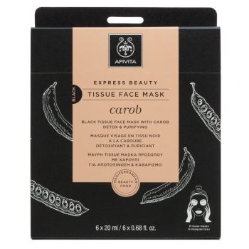 Masque tissu detox à la caroube