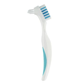 Brosse à dents pour prothèses double tête