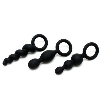 Set de 3 Plugs Noirs