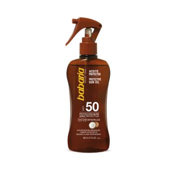 Huile protectrice solaire SPF 50+ au coco