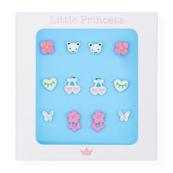 Little Princess Set 6 Paires de Boucles d'Oreilles Cute Combo