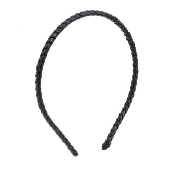 Oh My Hair Cerchietto con treccia sottile Nero lucido