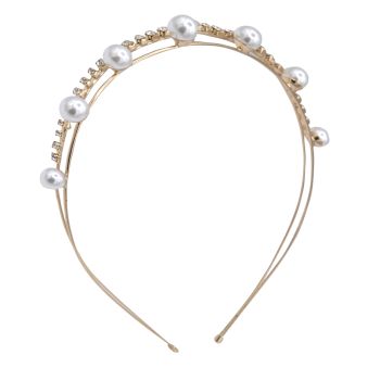Cerchietto Oh My Hair con doppio strass e perle