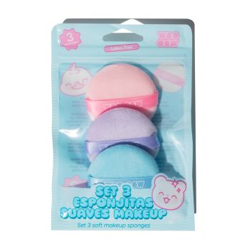 Set de 3 houppettes douces Make Up