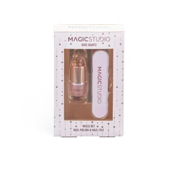 Set pour Ongles Rose Quartz Vernis + Lime