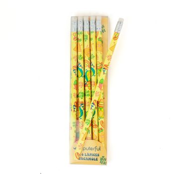 Set 6 Crayons avec Gomme