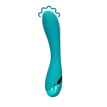 Vibromasseur Point G en Silicone Lisse Bleu Pétrole