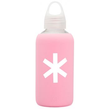 Bottiglia in vetro con cofanetto in silicone colorato