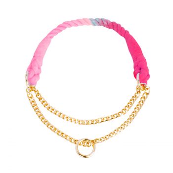 Collana con catenina e scritta Pink