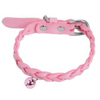 Collier Velvet Tressé à Sonnettes Rose