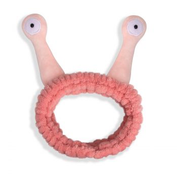 Turban de bain escargot rose