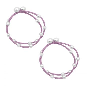 Lot de 2 Mini Élastiques Double Perles
