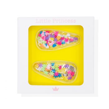  Little Princess Clips con coriandoli di colori 
