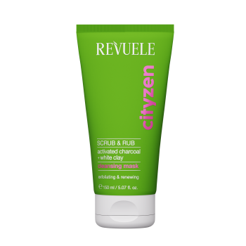 Masque Nettoyant Exfoliant Cityzen Scrub & Rub Charbon Actif + Argile Blanche