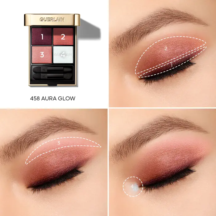 Guerlain Ombres G 458 Aura Glow Fard à paupières en 4 teintes