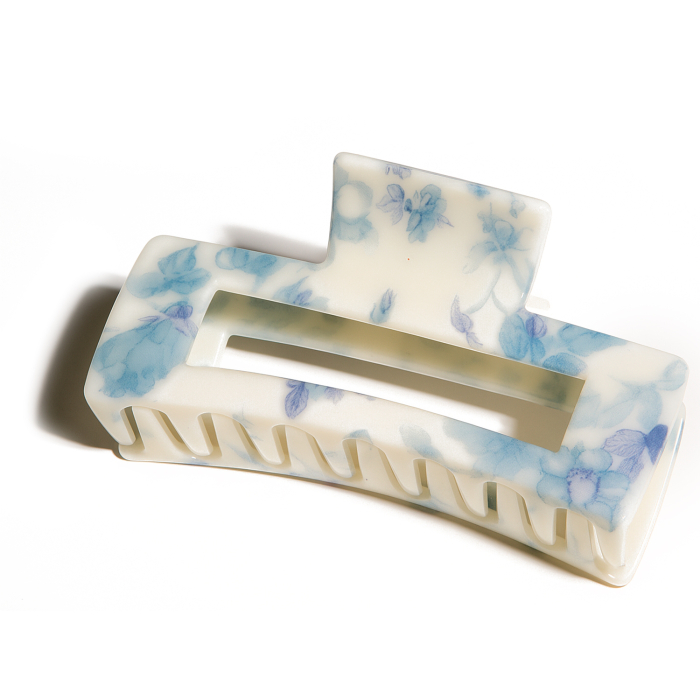 Pinza de Pelo Marble Rectangular