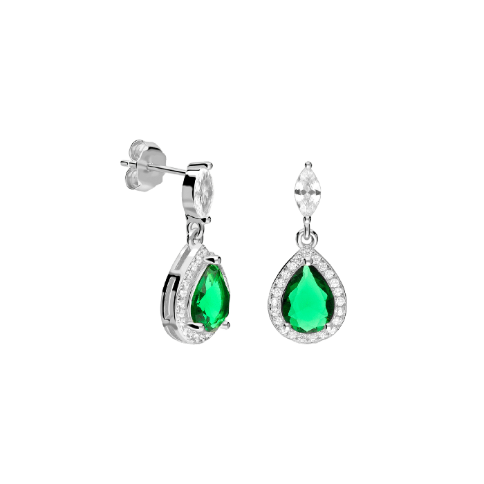 Skysk Orecchini Pendenti Lunghi Argento 925 Con Perla Barocca Nera Naturale E Strass – Fatti A Mano