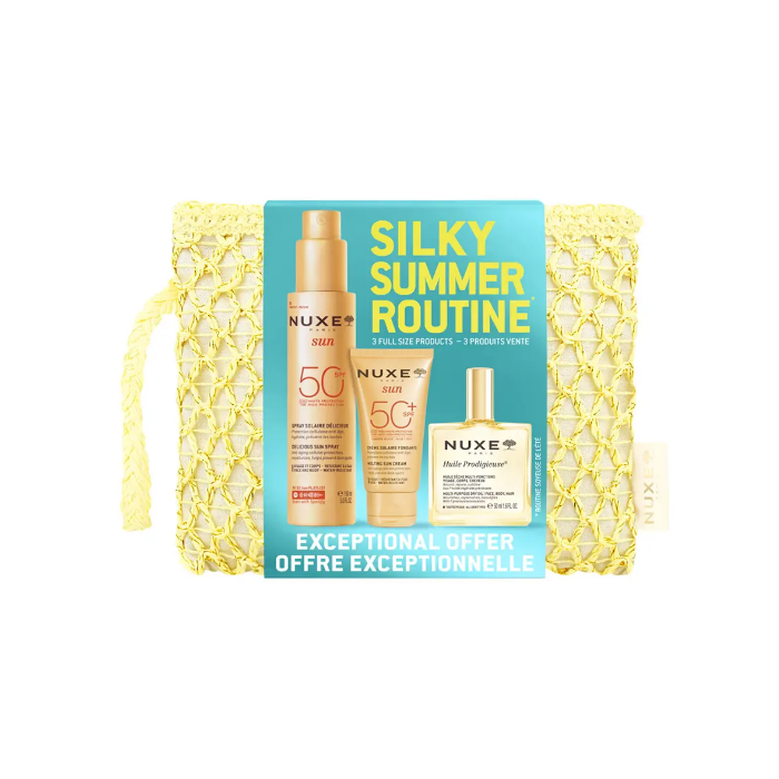 Pack Sun Rutina Sedosa Spray SPF50 + Crema SPF50 + Huile Oro + Neceser