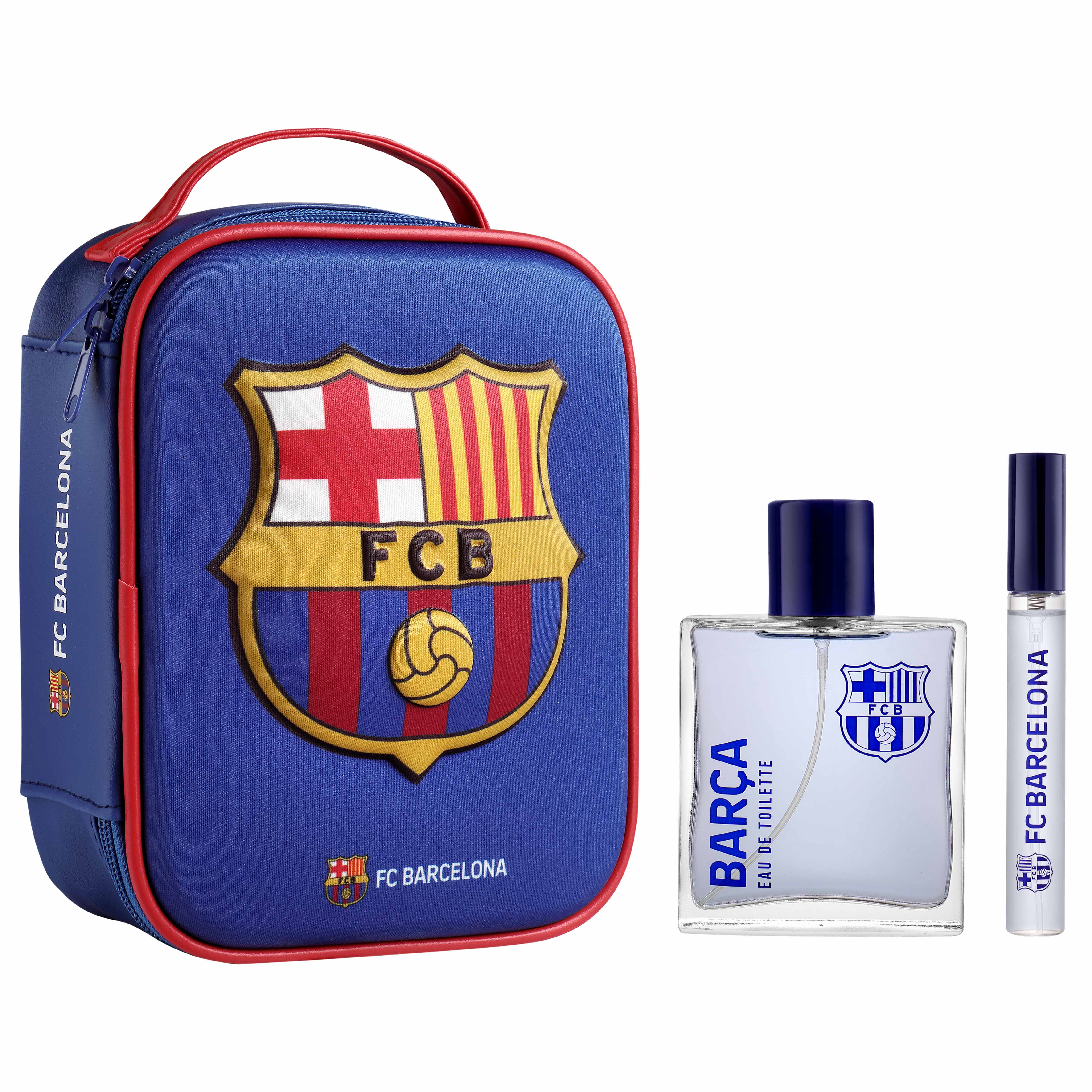Trousse Officielle FC Barcelone – Néoprène, Fermeture éclair Caoutchouc, 21x12 Cm, Bleu/rouge, Licence Officielle